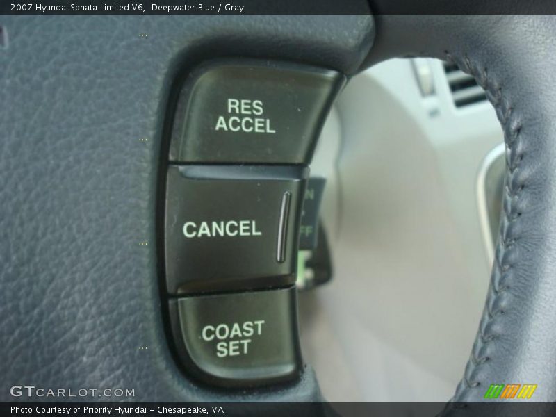 Deepwater Blue / Gray 2007 Hyundai Sonata Limited V6