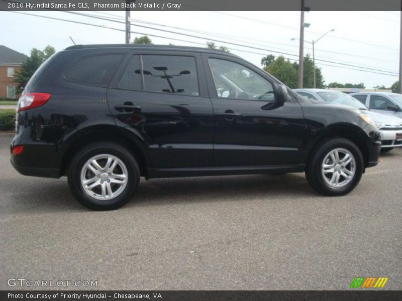 Phantom Black Metallic / Gray 2010 Hyundai Santa Fe GLS