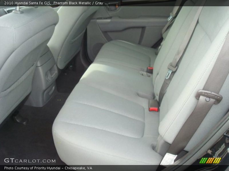 Phantom Black Metallic / Gray 2010 Hyundai Santa Fe GLS