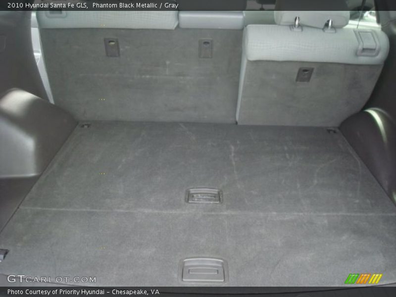 Phantom Black Metallic / Gray 2010 Hyundai Santa Fe GLS