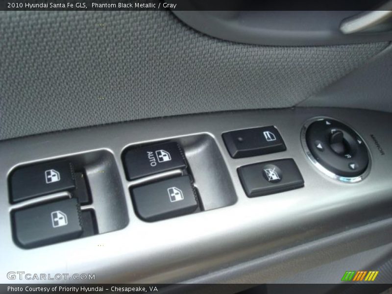 Phantom Black Metallic / Gray 2010 Hyundai Santa Fe GLS