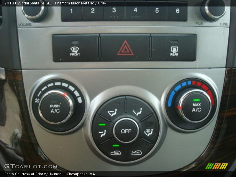 Phantom Black Metallic / Gray 2010 Hyundai Santa Fe GLS