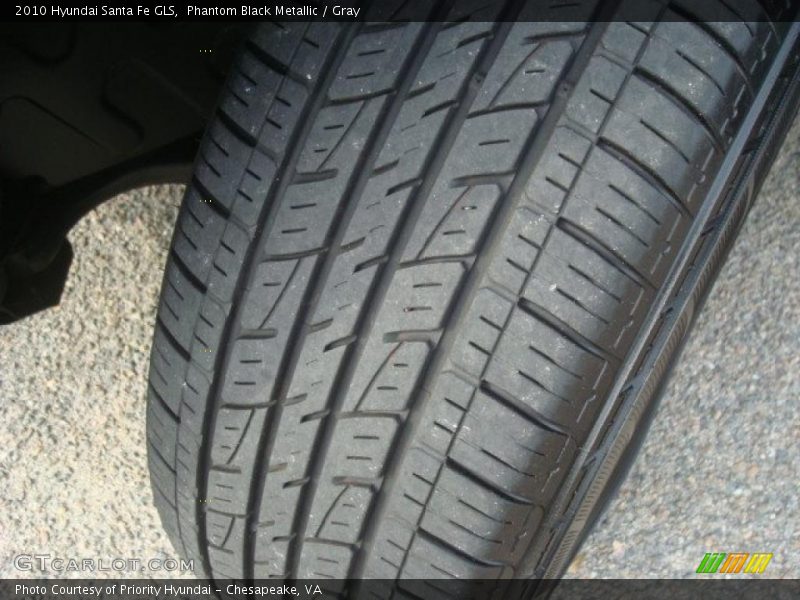 Phantom Black Metallic / Gray 2010 Hyundai Santa Fe GLS