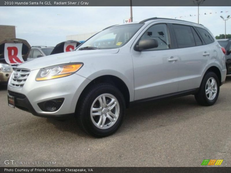 Radiant Silver / Gray 2010 Hyundai Santa Fe GLS