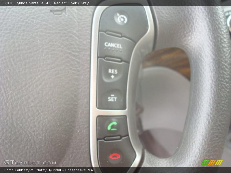 Radiant Silver / Gray 2010 Hyundai Santa Fe GLS