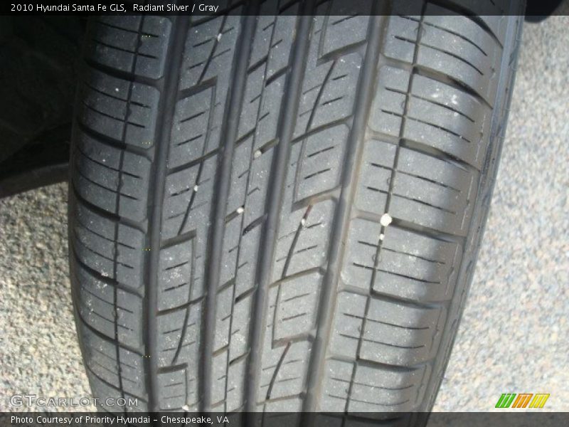 Radiant Silver / Gray 2010 Hyundai Santa Fe GLS