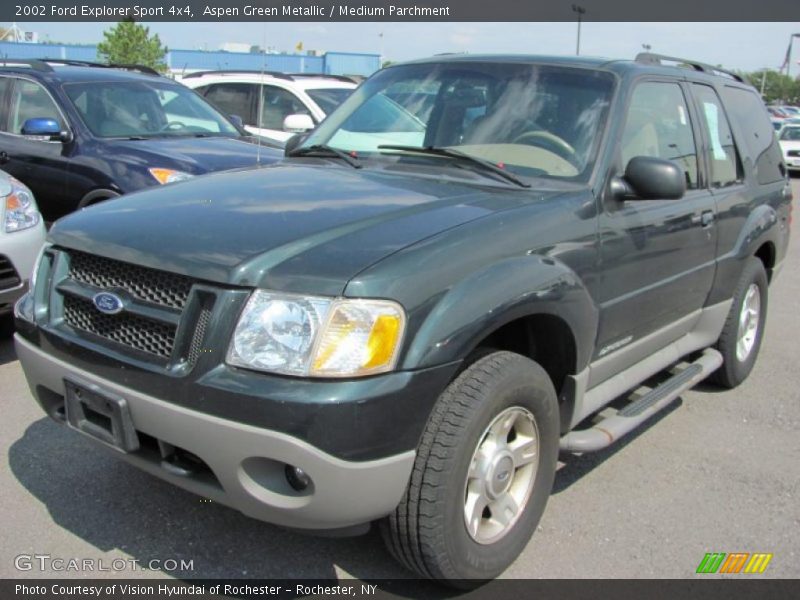 Aspen Green Metallic / Medium Parchment 2002 Ford Explorer Sport 4x4