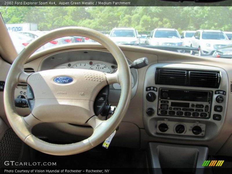 Aspen Green Metallic / Medium Parchment 2002 Ford Explorer Sport 4x4