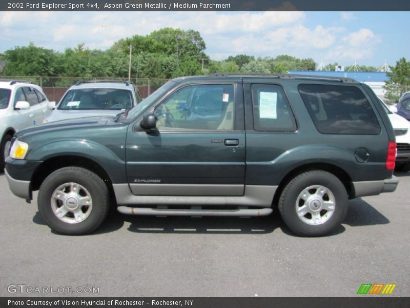 Aspen Green Metallic / Medium Parchment 2002 Ford Explorer Sport 4x4