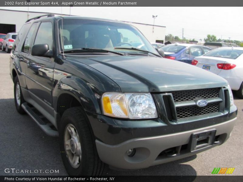 Aspen Green Metallic / Medium Parchment 2002 Ford Explorer Sport 4x4