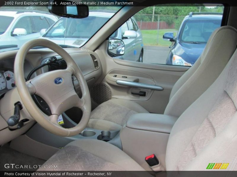 Aspen Green Metallic / Medium Parchment 2002 Ford Explorer Sport 4x4