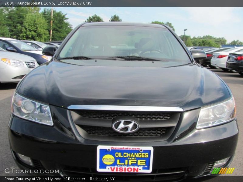 Ebony Black / Gray 2006 Hyundai Sonata LX V6