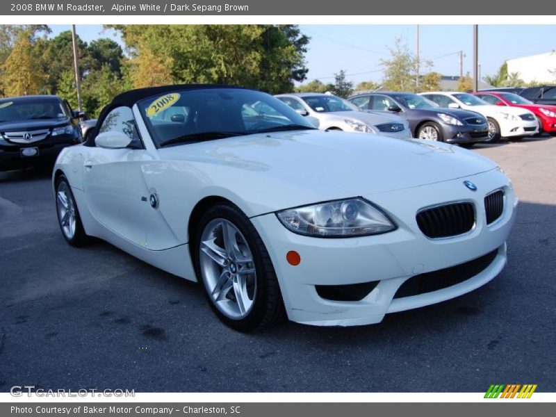 Alpine White / Dark Sepang Brown 2008 BMW M Roadster