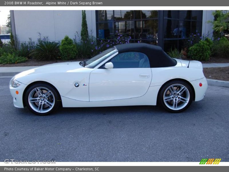 Alpine White / Dark Sepang Brown 2008 BMW M Roadster