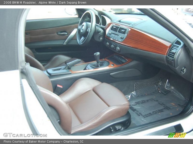 Alpine White / Dark Sepang Brown 2008 BMW M Roadster