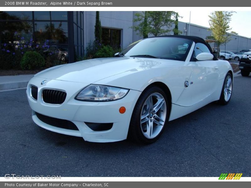 Alpine White / Dark Sepang Brown 2008 BMW M Roadster