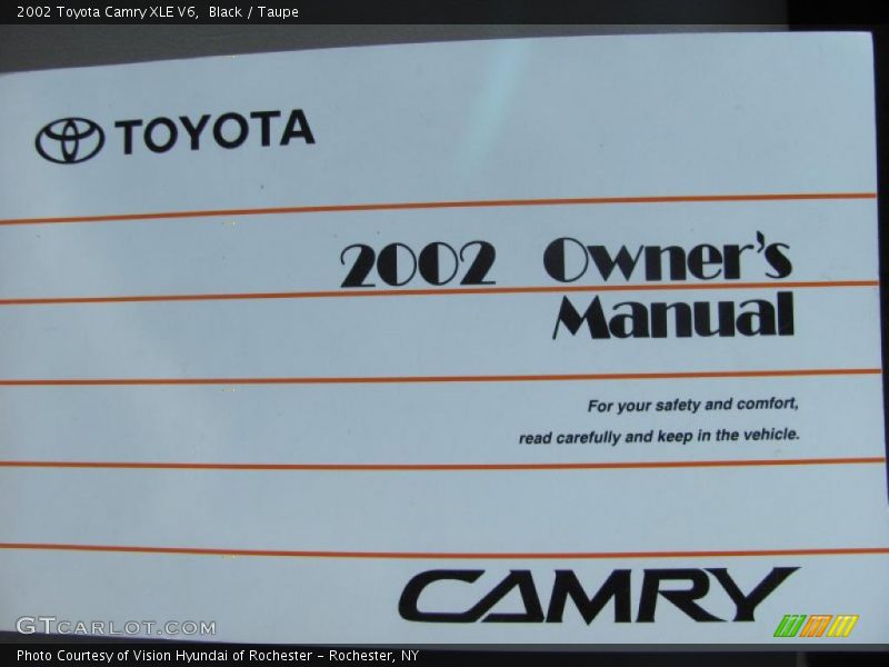 Black / Taupe 2002 Toyota Camry XLE V6