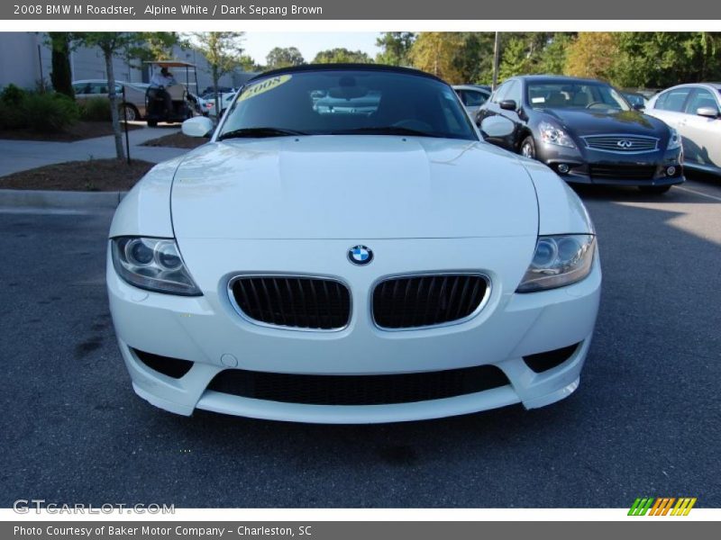 Alpine White / Dark Sepang Brown 2008 BMW M Roadster