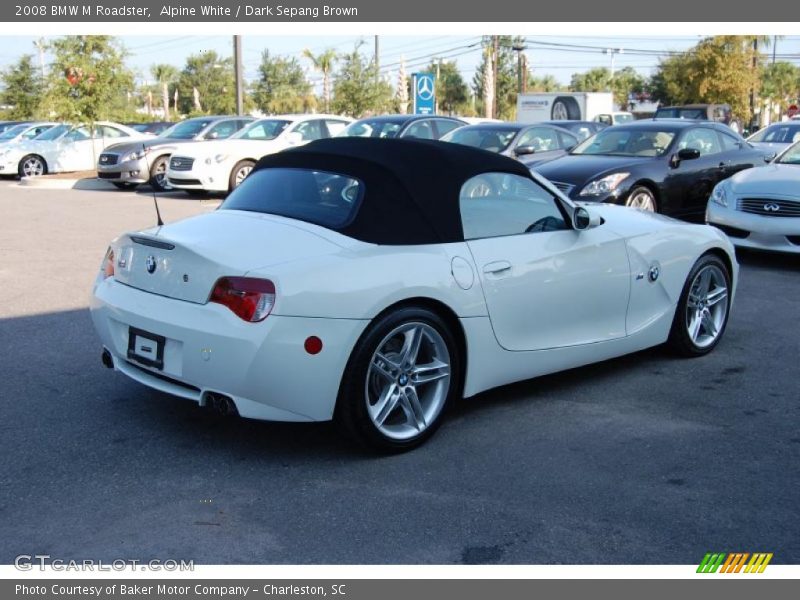 Alpine White / Dark Sepang Brown 2008 BMW M Roadster