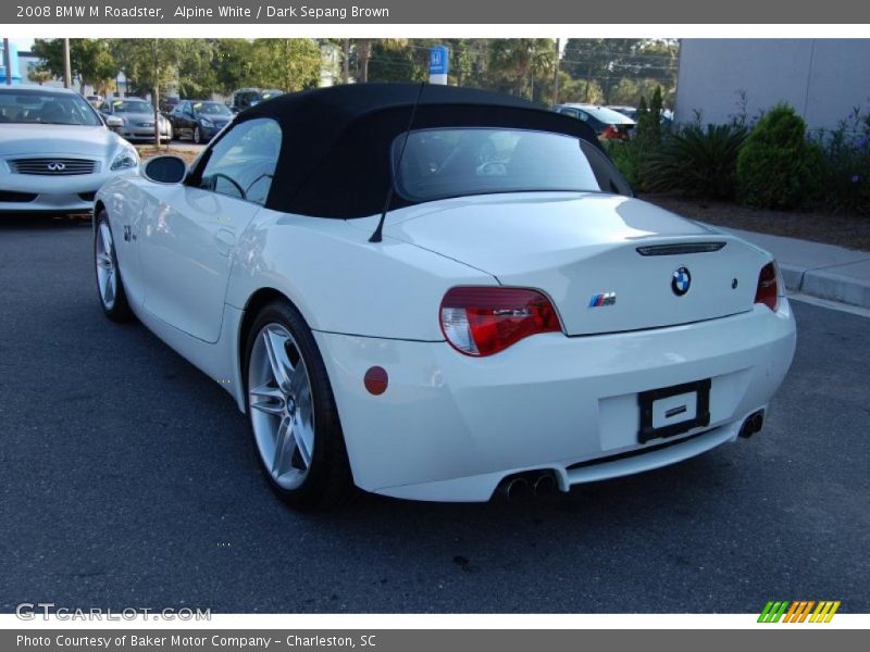 Alpine White / Dark Sepang Brown 2008 BMW M Roadster