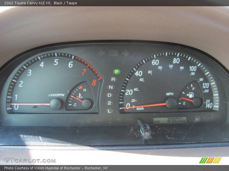 Black / Taupe 2002 Toyota Camry XLE V6