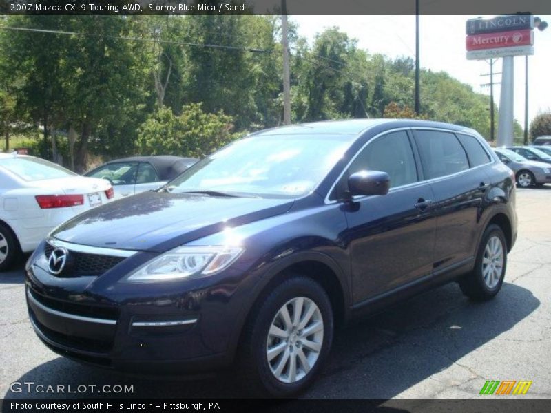 Stormy Blue Mica / Sand 2007 Mazda CX-9 Touring AWD