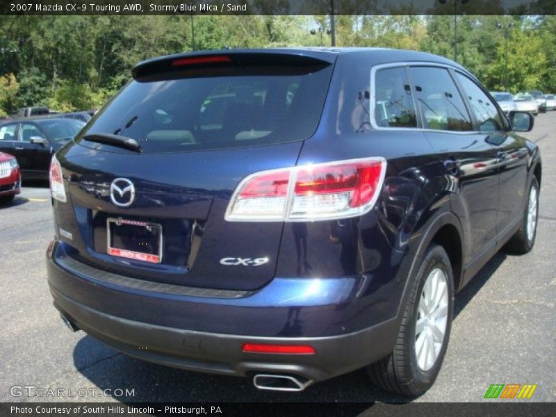 Stormy Blue Mica / Sand 2007 Mazda CX-9 Touring AWD