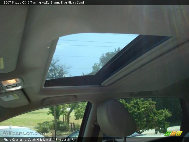 Stormy Blue Mica / Sand 2007 Mazda CX-9 Touring AWD