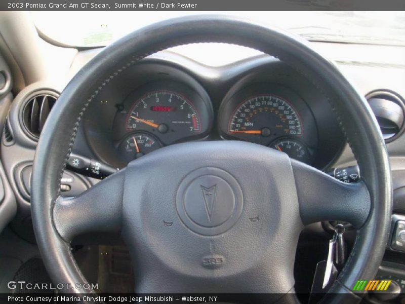 Summit White / Dark Pewter 2003 Pontiac Grand Am GT Sedan