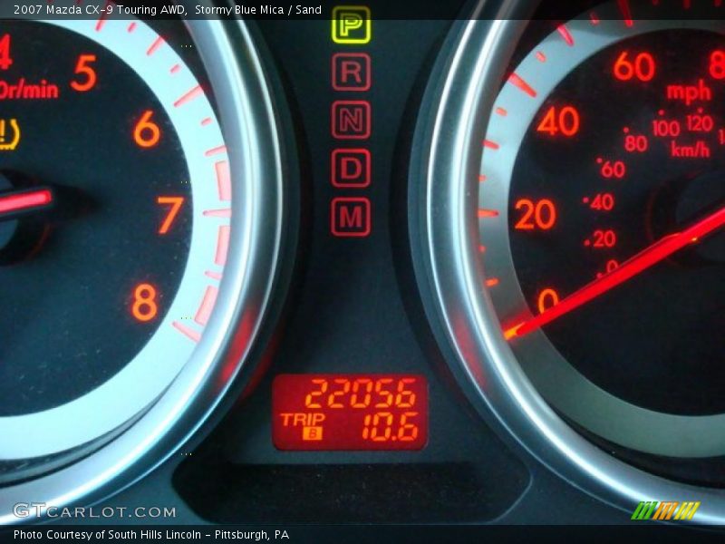 Stormy Blue Mica / Sand 2007 Mazda CX-9 Touring AWD