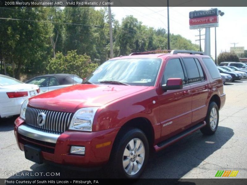 Vivid Red Metallic / Camel 2008 Mercury Mountaineer AWD