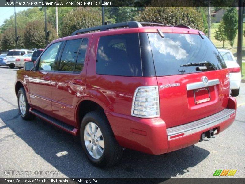 Vivid Red Metallic / Camel 2008 Mercury Mountaineer AWD