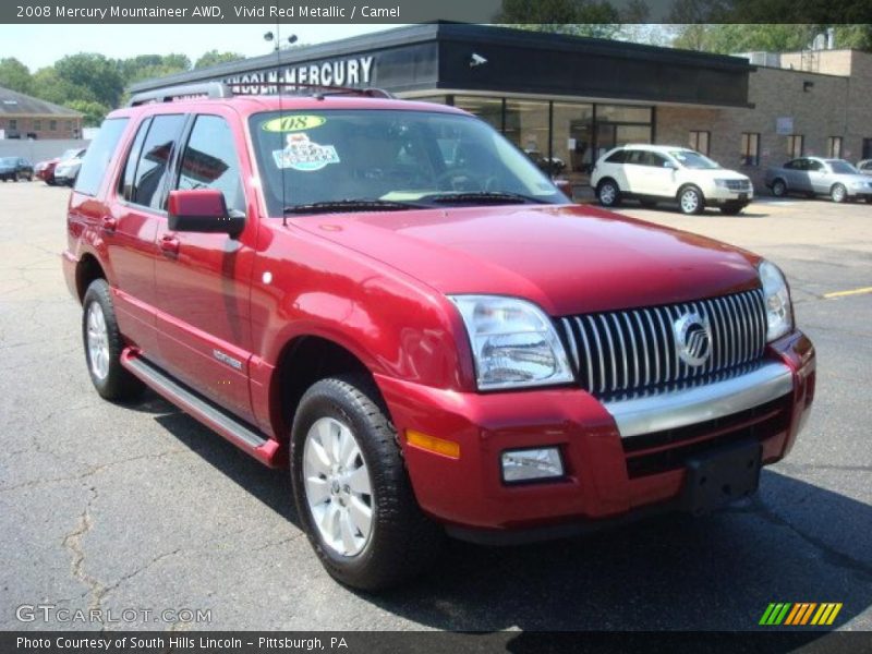 Vivid Red Metallic / Camel 2008 Mercury Mountaineer AWD