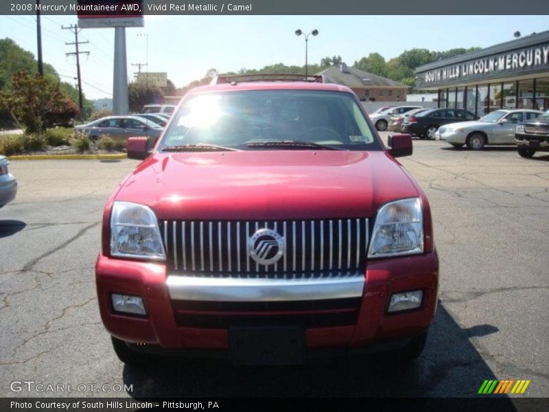 Vivid Red Metallic / Camel 2008 Mercury Mountaineer AWD