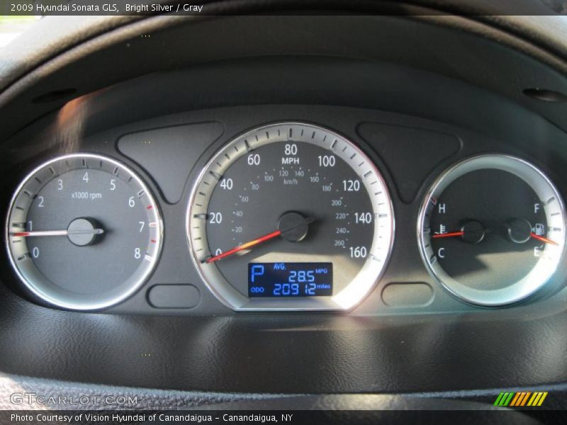 Bright Silver / Gray 2009 Hyundai Sonata GLS