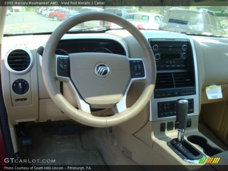 Vivid Red Metallic / Camel 2008 Mercury Mountaineer AWD