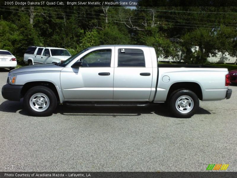 Bright Silver Metallic / Medium Slate Gray 2005 Dodge Dakota ST Quad Cab