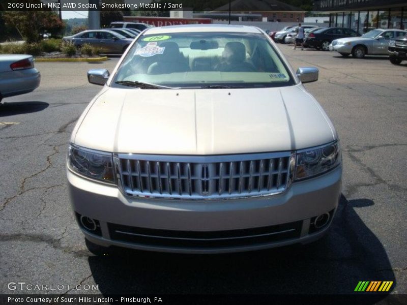 Smokestone Metallic / Sand 2009 Lincoln MKZ AWD Sedan