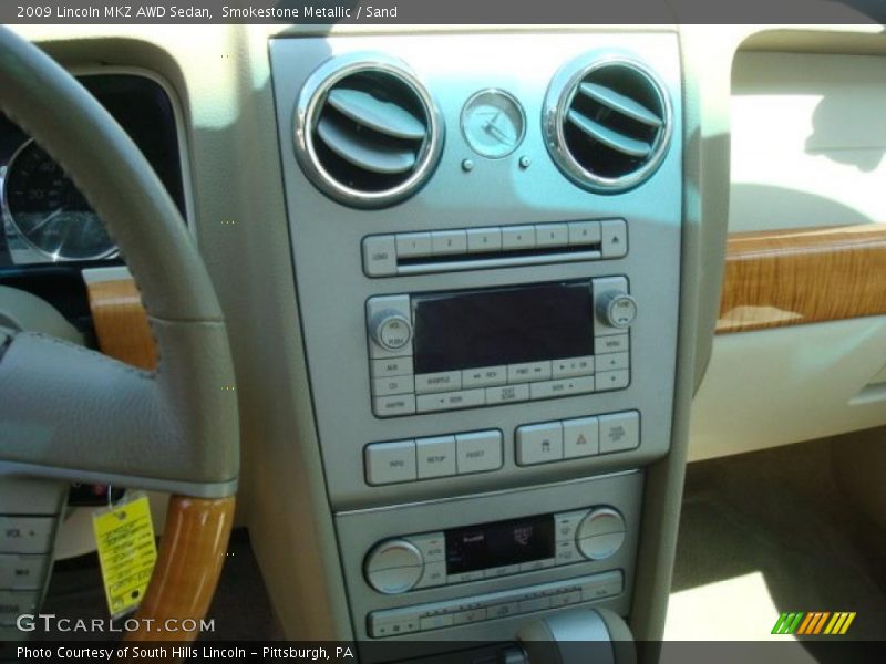 Smokestone Metallic / Sand 2009 Lincoln MKZ AWD Sedan