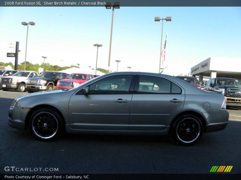 Silver Birch Metallic / Charcoal Black 2008 Ford Fusion SE