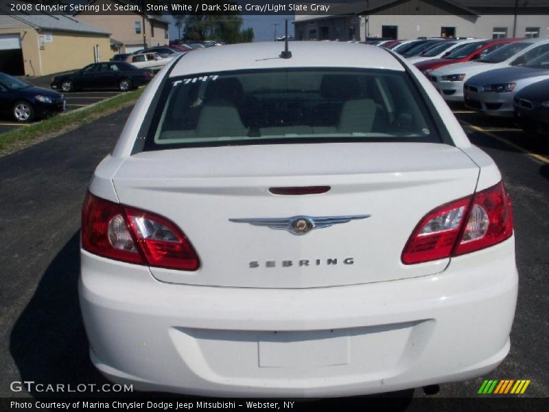 Stone White / Dark Slate Gray/Light Slate Gray 2008 Chrysler Sebring LX Sedan