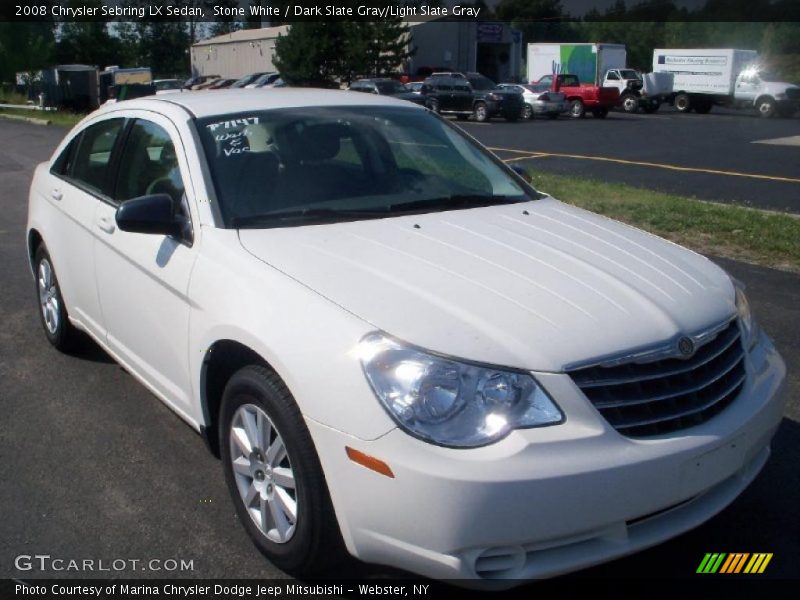 Stone White / Dark Slate Gray/Light Slate Gray 2008 Chrysler Sebring LX Sedan
