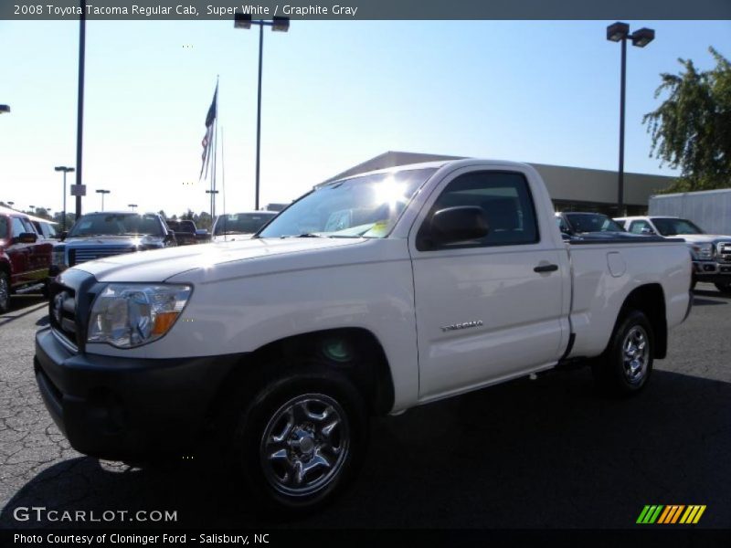Super White / Graphite Gray 2008 Toyota Tacoma Regular Cab