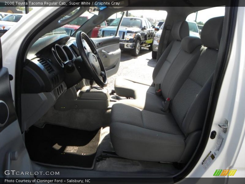Super White / Graphite Gray 2008 Toyota Tacoma Regular Cab