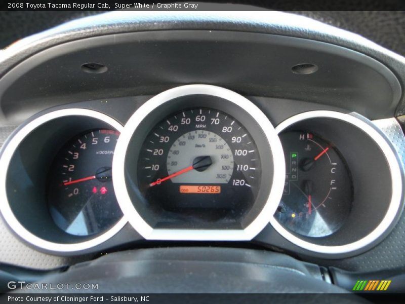 Super White / Graphite Gray 2008 Toyota Tacoma Regular Cab