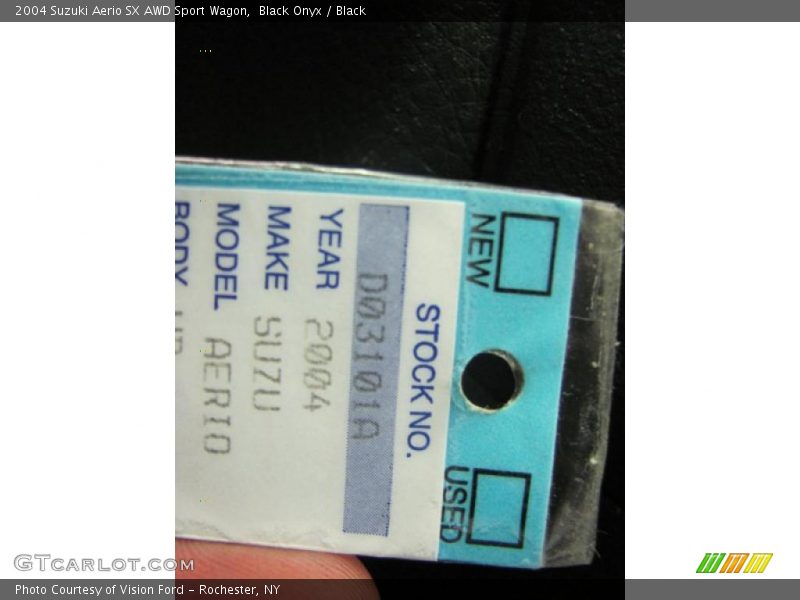 Black Onyx / Black 2004 Suzuki Aerio SX AWD Sport Wagon