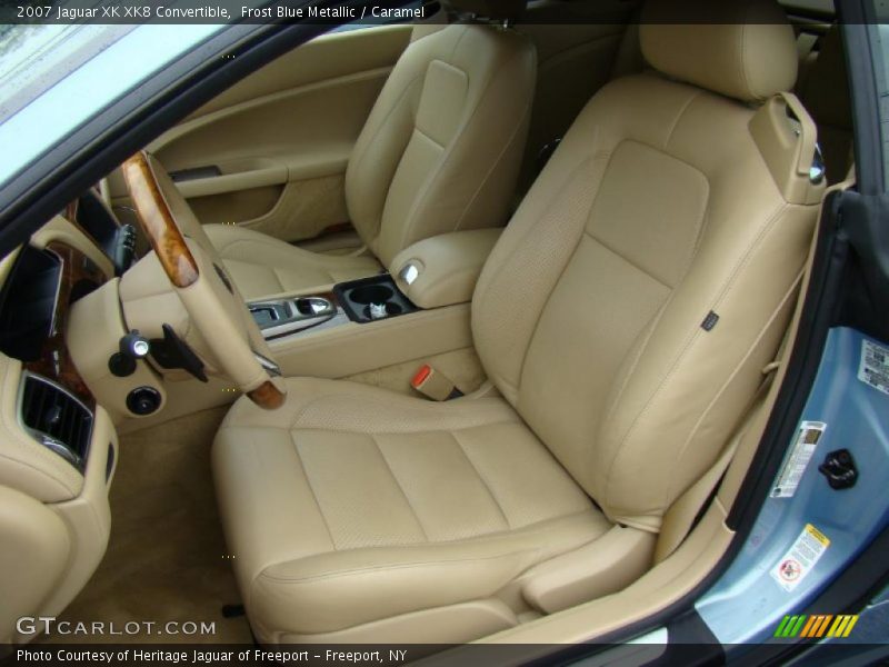 Frost Blue Metallic / Caramel 2007 Jaguar XK XK8 Convertible