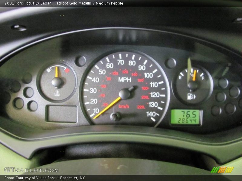 Jackpot Gold Metallic / Medium Pebble 2001 Ford Focus LX Sedan