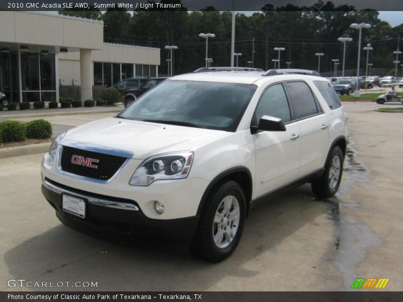 Summit White / Light Titanium 2010 GMC Acadia SLE AWD