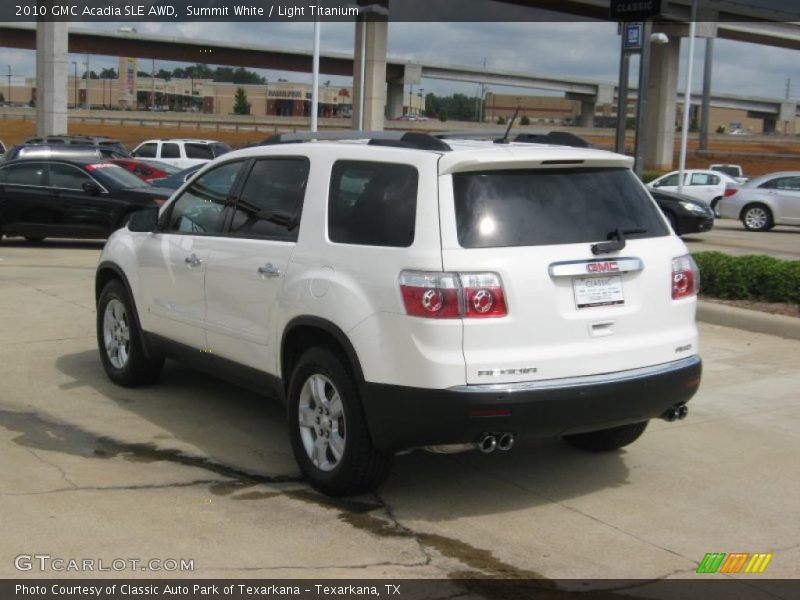 Summit White / Light Titanium 2010 GMC Acadia SLE AWD
